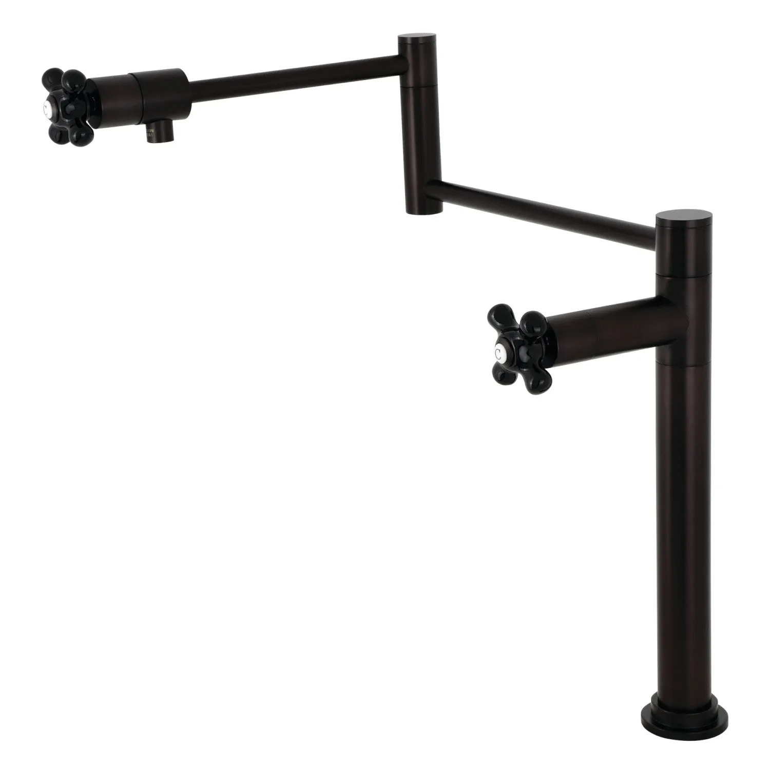 Kingston Brass KS4705PKX Duchess Deck Mount Pot Filler Faucet, Oil Rubbed Bronze