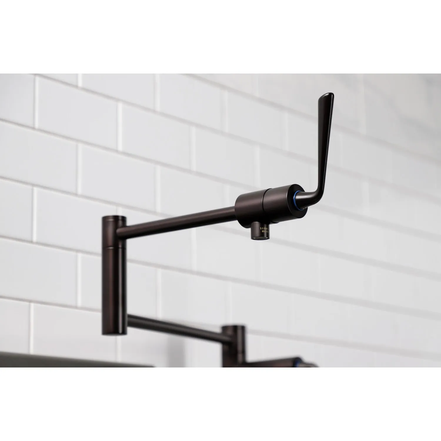 Kingston Brass KS4705ZL Silver Sage Deck Mount Pot Filler Faucet, Oil Rubbed Bronze