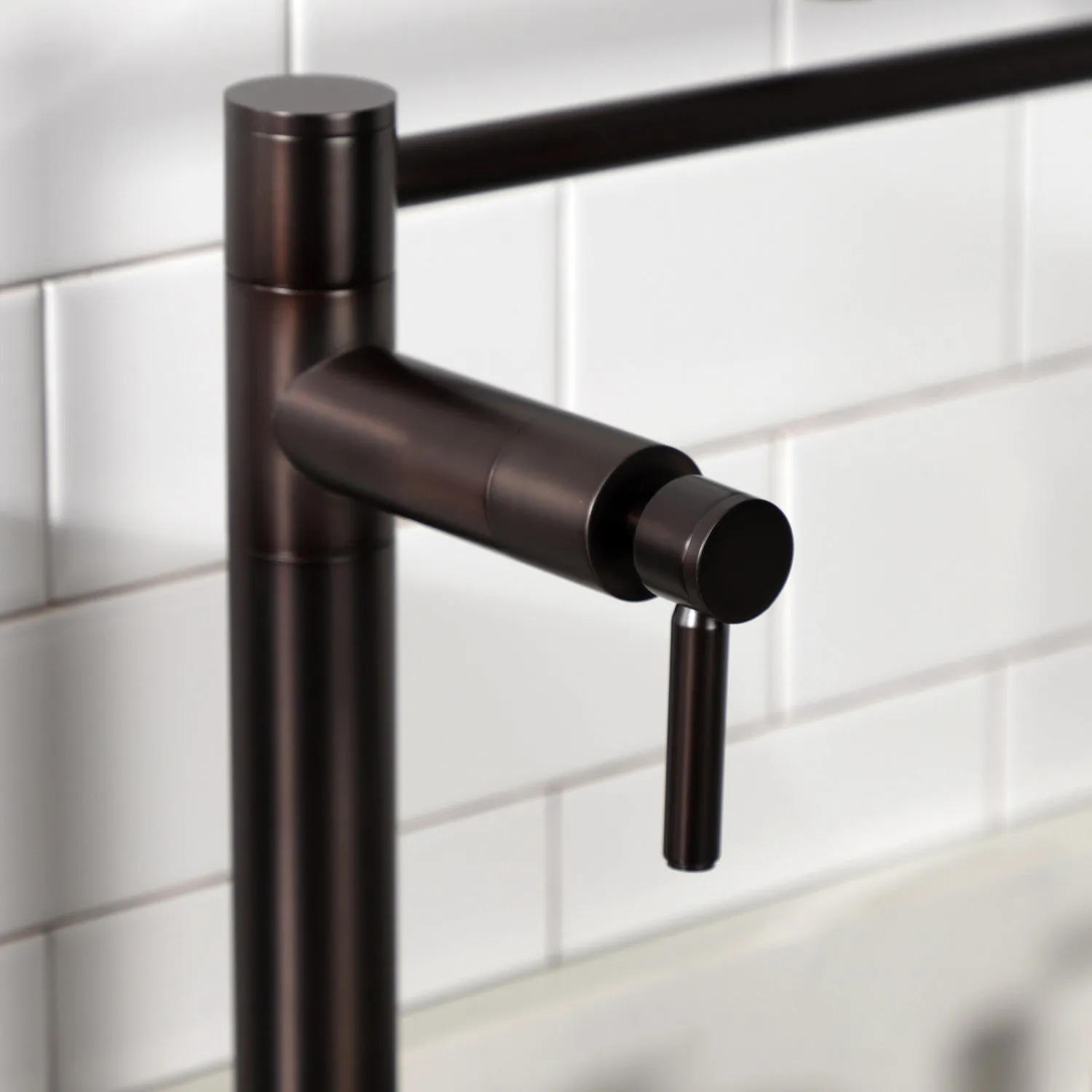 Kingston Brass KS8705DL Concord Deck Mount Pot Filler Faucet, Oil Rubbed Bronze
