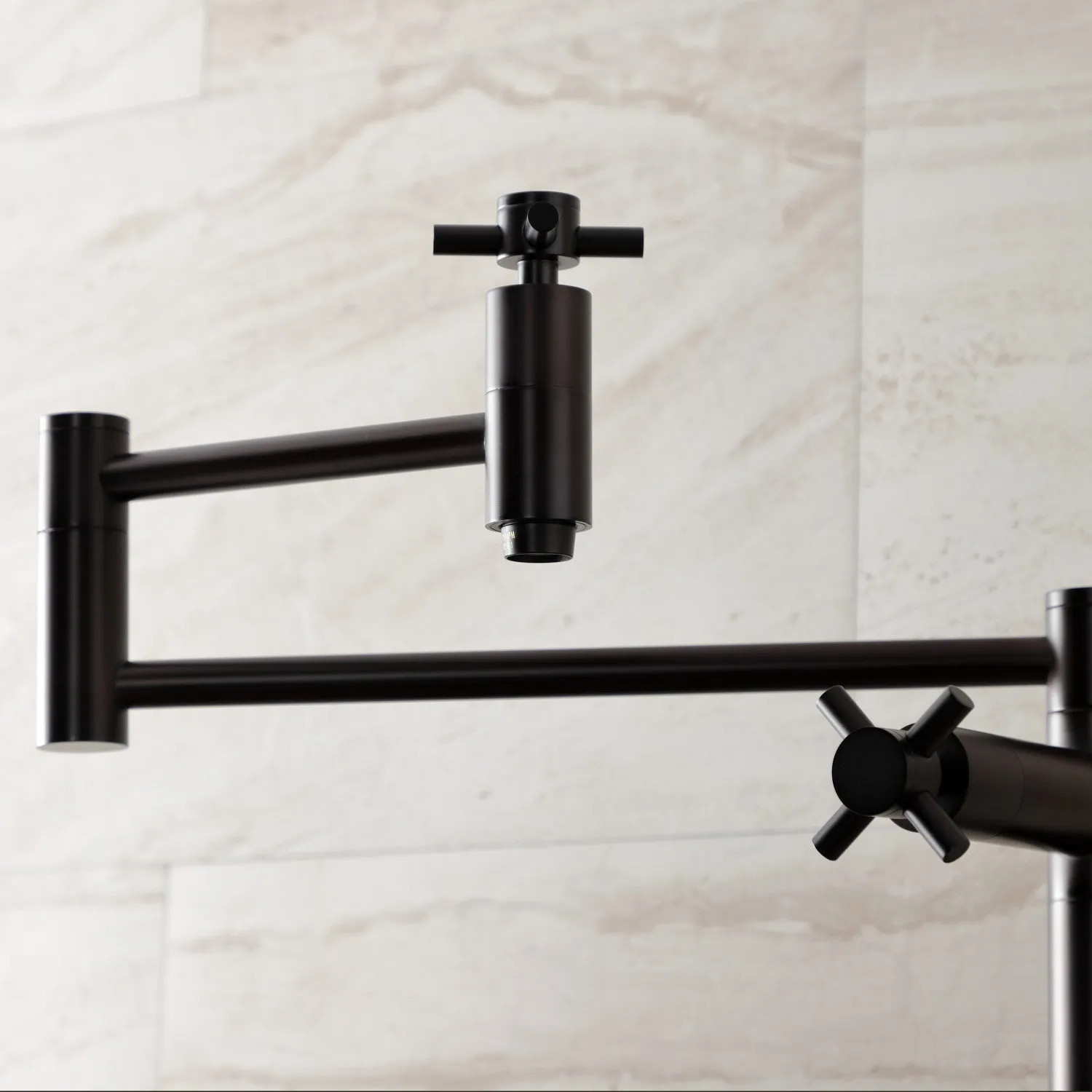Kingston Brass KS8705DX Concord Deck Mount Pot Filler Faucet, Oil Rubbed Bronze