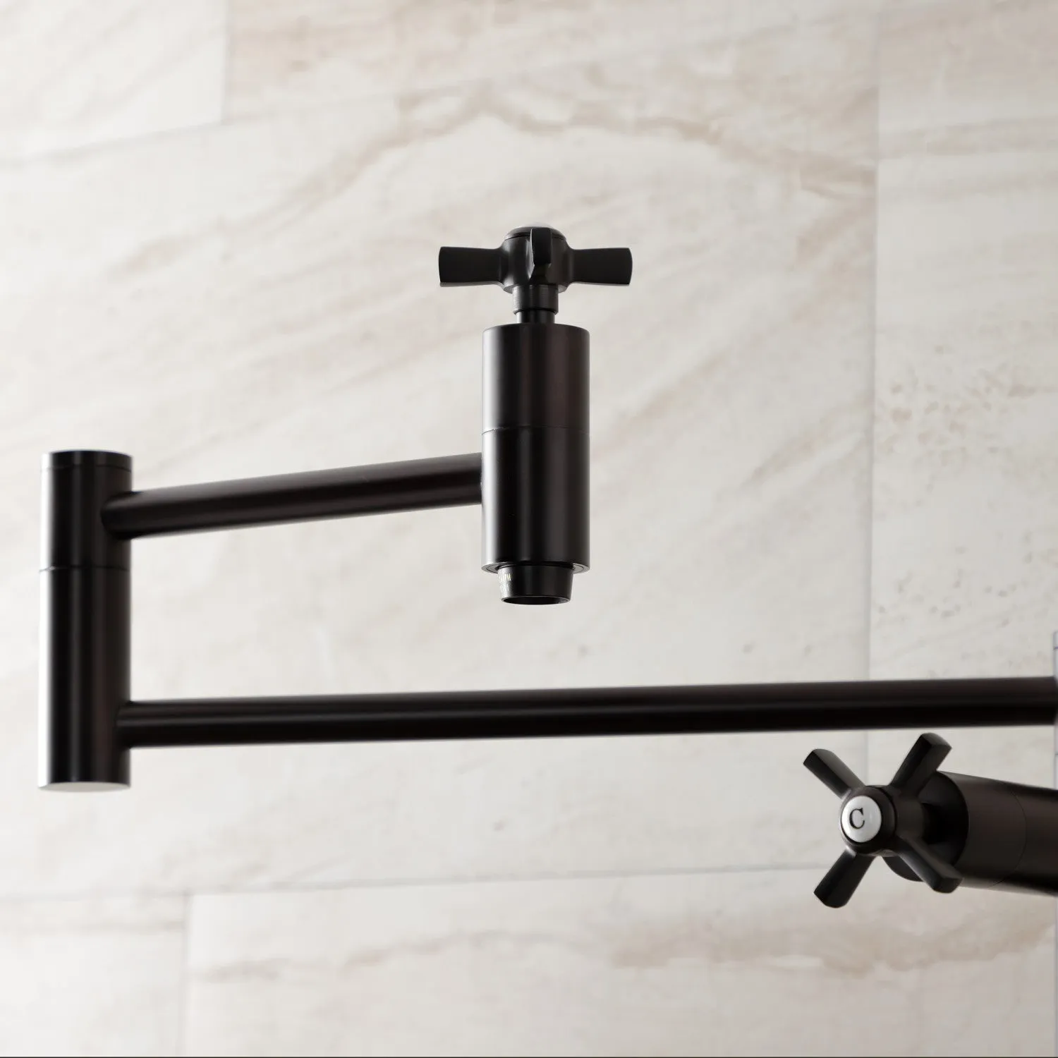 Kingston Brass KS8705ZX Millennium Deck Mount Pot Filler Faucet, Oil Rubbed Bronze