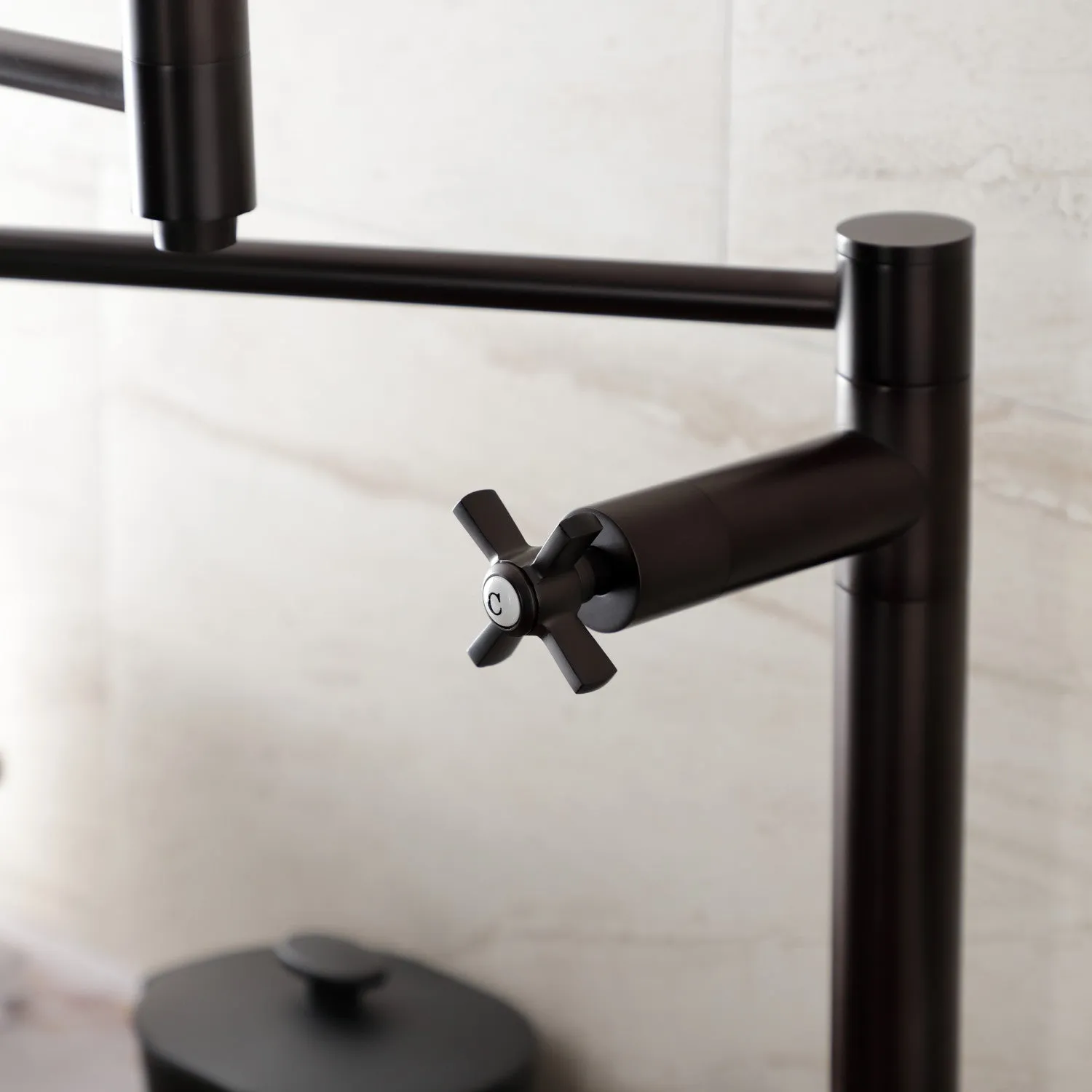Kingston Brass KS8705ZX Millennium Deck Mount Pot Filler Faucet, Oil Rubbed Bronze