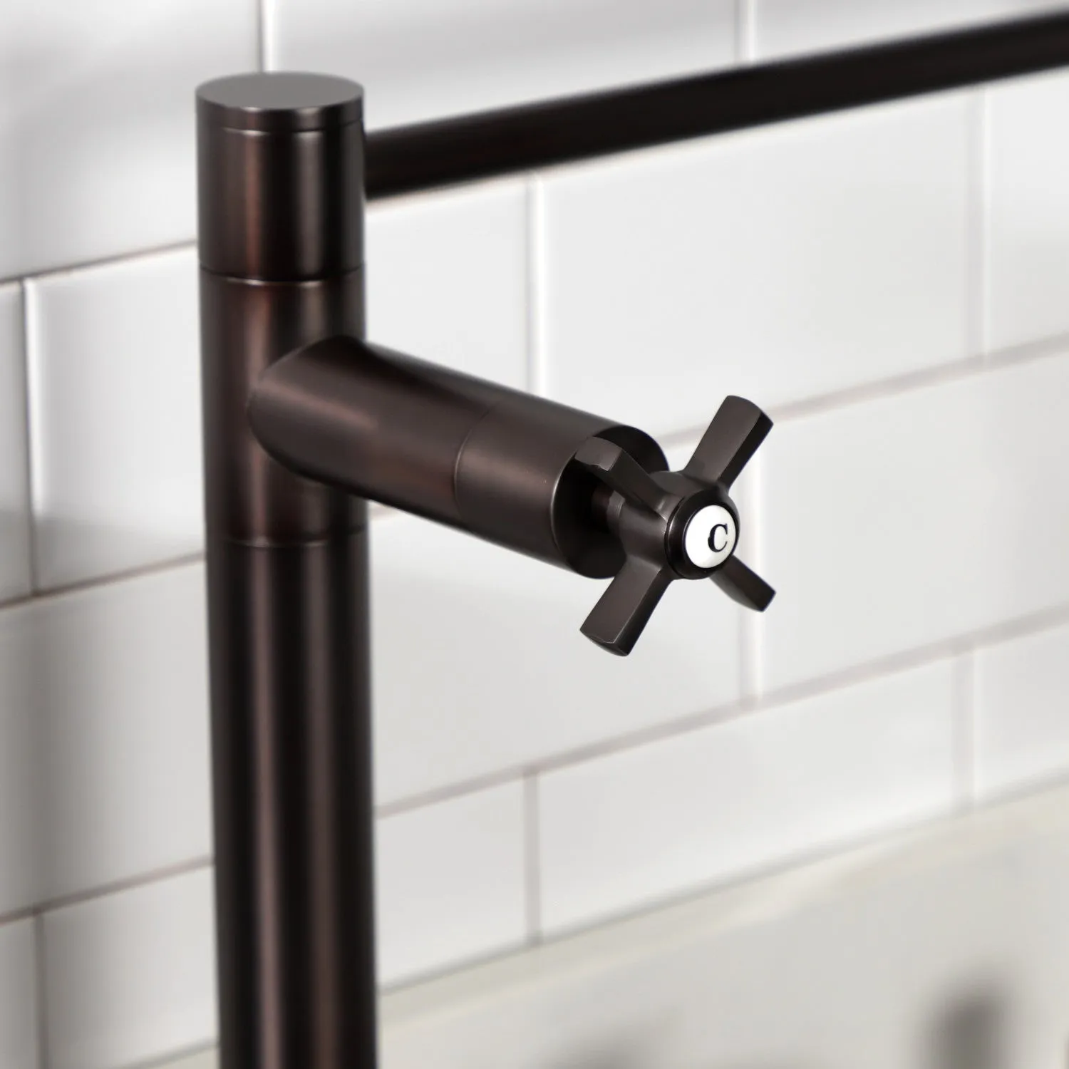 Kingston Brass KS8705ZX Millennium Deck Mount Pot Filler Faucet, Oil Rubbed Bronze