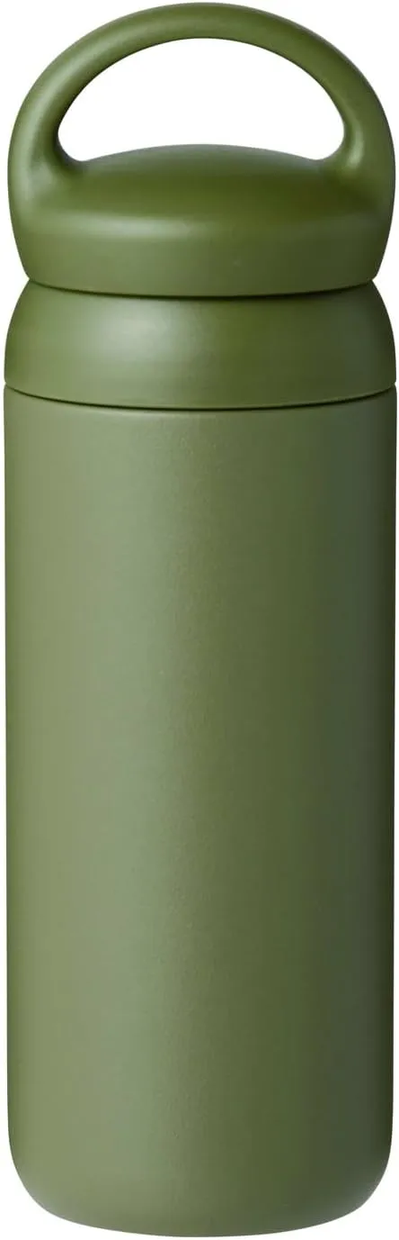 KINTO 21095 Day-off Tumbler, 16.9 fl oz (500 ml), Khaki, Double Wall Vacuum Construction, Hot and Cold Insulation, Water Bottle