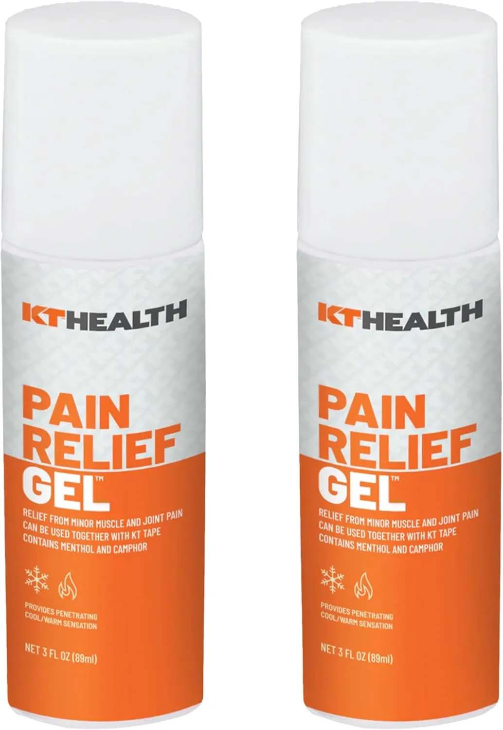 KT Health, Pain Relief Gel, Roll On, 2-Pack