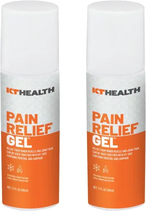 KT Health, Pain Relief Gel, Roll On, 2-Pack
