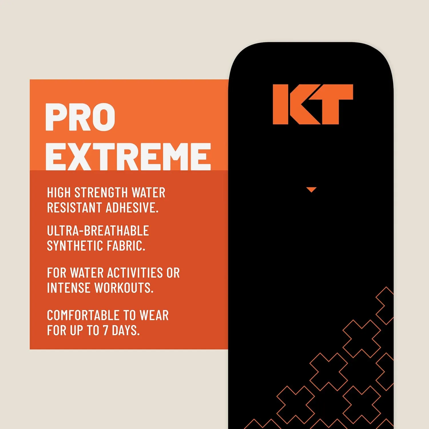 KT Tape, Pro Extreme Synthetic Kinesiology Athletic Tape, 20 Count, 10” Precut Strips