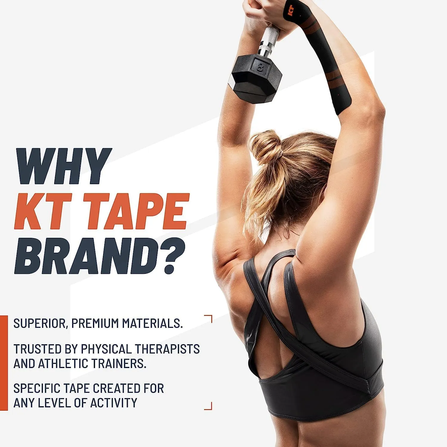 KT Tape, Pro Synthetic Kinesiology Athletic Tape, 125’ Uncut Roll