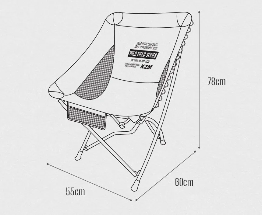 KZM Field Trekker Chair Low - Black