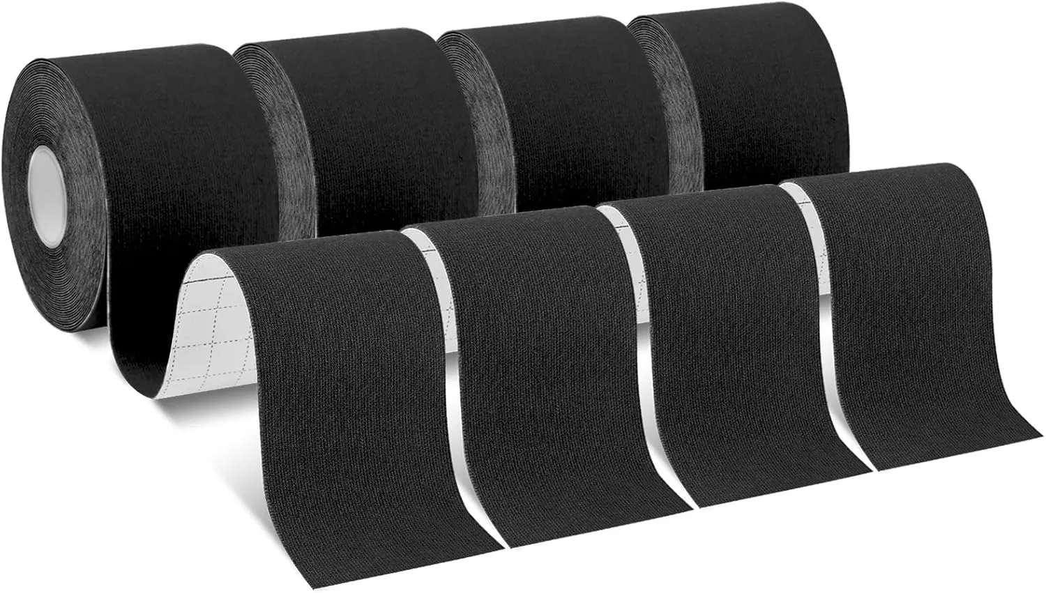 Laneco Kinesiology Tape(19.7ft Uncut Per Roll, 4 Pack), Latex Free Physio Tape, Water Resistant Sports Tape for Knees, Ankles, Shoulder