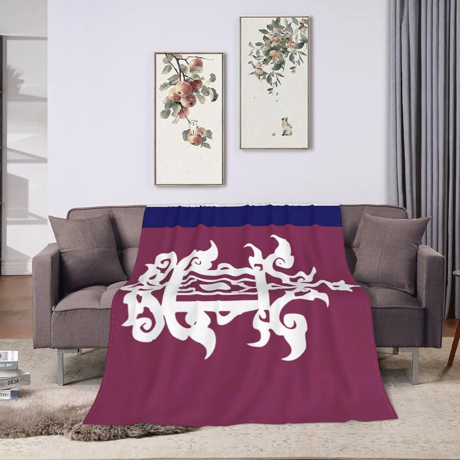 Late 19th Century Flag of Sulu Throw Blanket for Couch 50"x40" Cozy Soft Sofa Chair Bed Throw Blankets Flannel Blanket