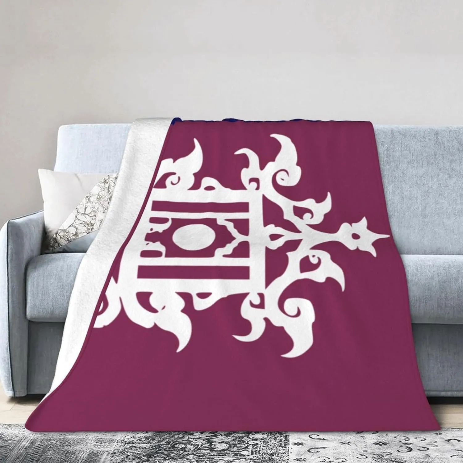 Late 19th Century Flag of Sulu Throw Blanket for Couch 50"x40" Cozy Soft Sofa Chair Bed Throw Blankets Flannel Blanket
