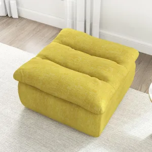 Lazy Floor Sofa, Modern Armless Backless Sofa Chair, Comfy Accent Bean Bag Couch - Yellow