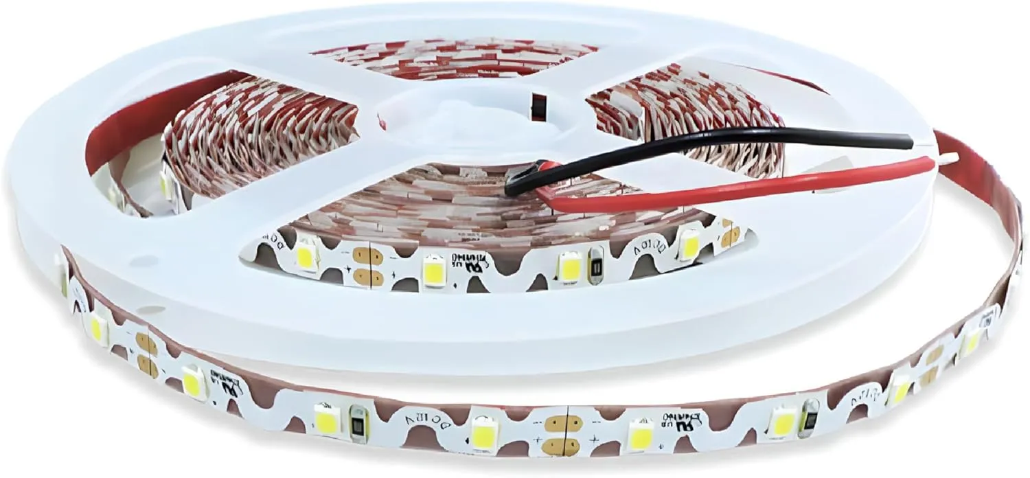 LED Lighting 12V 16.4ft UL Listed Warm White 2835 SMD Zig-Zag LED Strip Lights Dimmable 660lm/m 6.2W/m 300 LEDs 60 LEDs/m IP33 Non-Waterproof. S Shape Angle Turning Capable