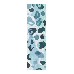 Leopard Print Blue Decorative Skateboard Tape Grip Non-Skid Longboard Griptape Waterproof Cruiser Skateboard Grip Tape 33×9 Inch