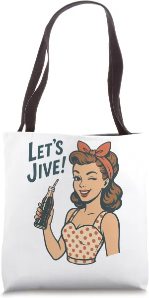 Let’s Jive Retro 50s Pinup Dance Tote Bag