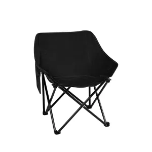 Levede Folding Camping Moon Chair Lightweight Black-QLD_Metro