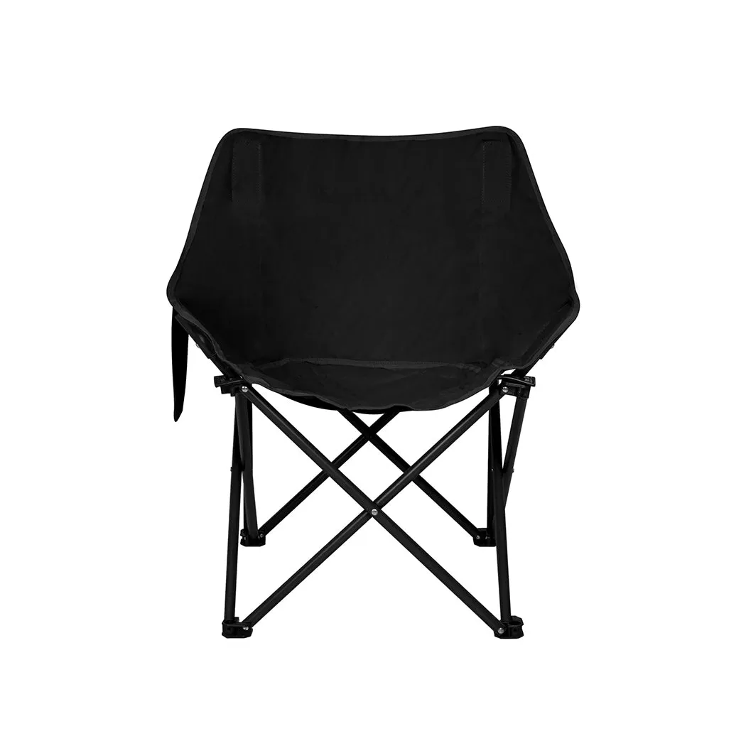 Levede Folding Camping Moon Chair Lightweight Black-QLD_Metro