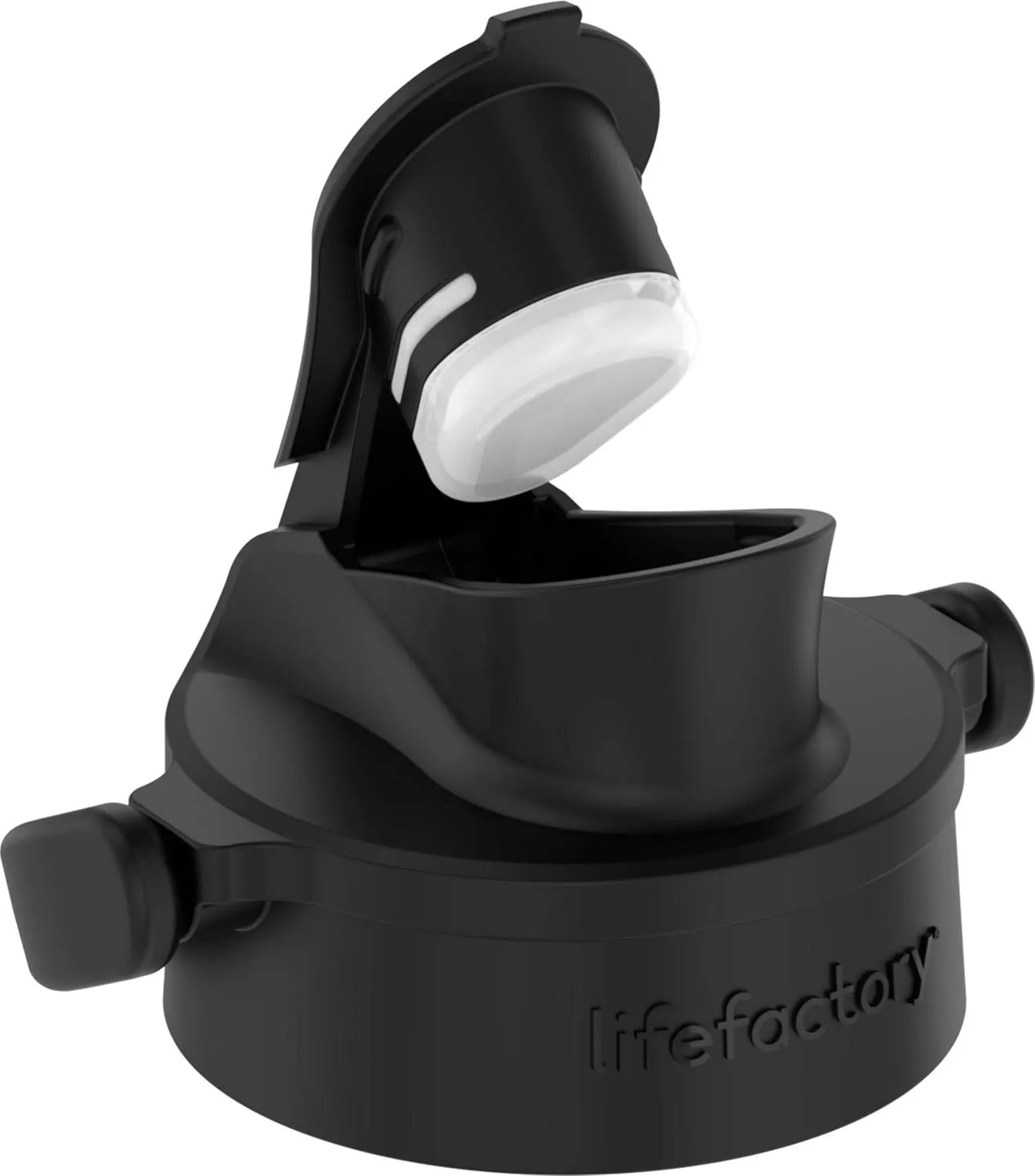 Lifefactory 16-Ounce Glass Water Bottle with Active Flip Cap and Protective Silicone Sleeve, Plum