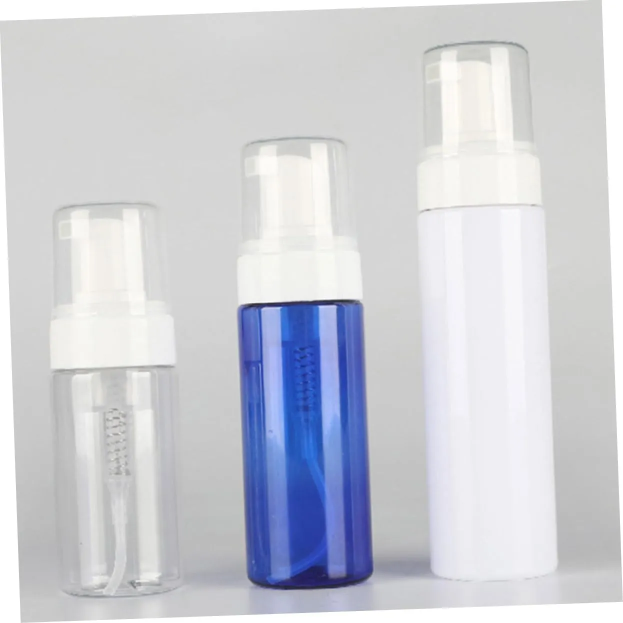 LIFKOME Press Pump Bottle Set 150ml Foaming Dispenser Bubble Making Bottle Empty for Liquid Soap and Shampoo