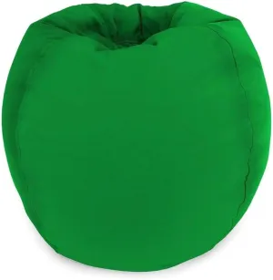 Lightweight 25-Inch Round Kids Bean Bag Chair in Vibrant Green Color | Highly Durable and Soft Material with Double-Locking & Child-Safe Zipper, Casual Style