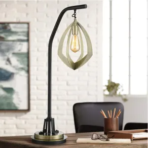 Lite Source Rogerton Antique Brass Hanging Lantern Desk Lamp