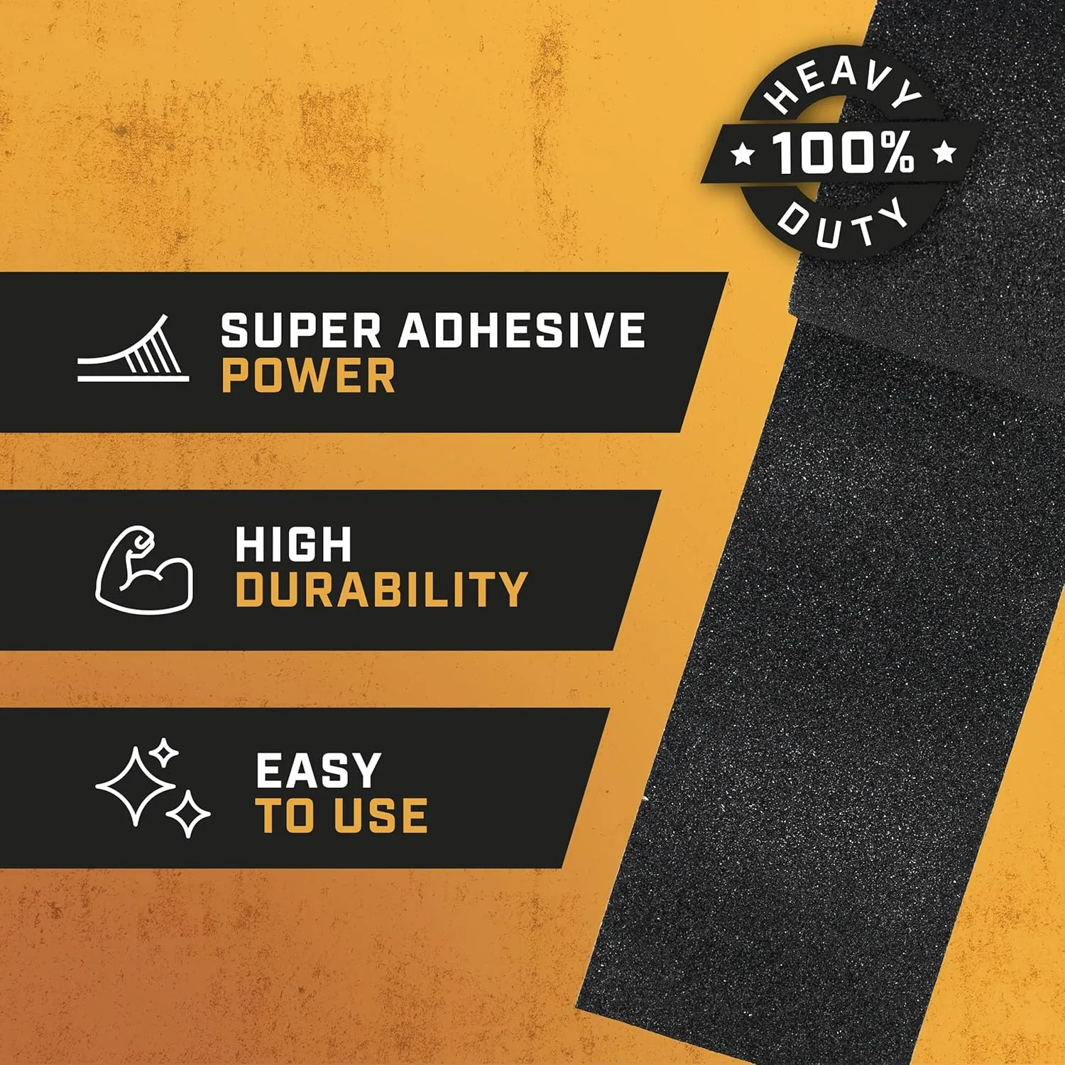 Lockport Anti Slip Tape - Heavy Duty Black Grip Tape for Stairs, 4” x 50ft for Stair Treads Non Slip Outdoor/Indoor - Traction for Ramps and Steps