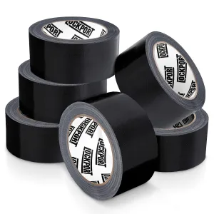 Lockport Black Duct Tape - Roll Multi 6 Pack 20 Yards x 2 Inch - Waterproof - No Residue - Duct Tape Bulk Value