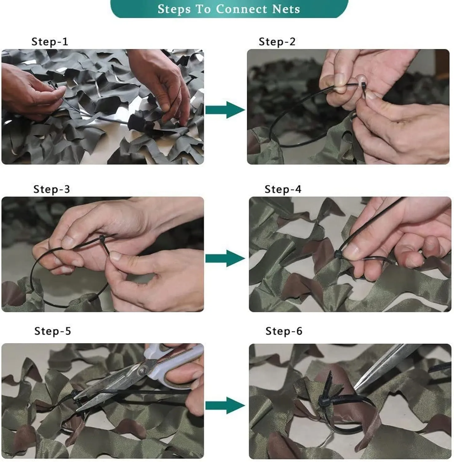 LOOGU Camo Netting, Camouflage Net Blinds Great for Sunshade Camping Shooting Hunting