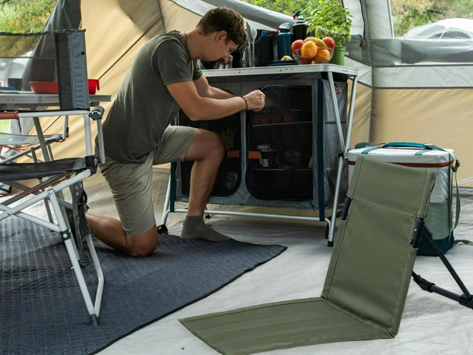Lounge Green with Chair Beach Mat Army Portable 1Pc Beach Folding Global reach Backrest 7月24日 support