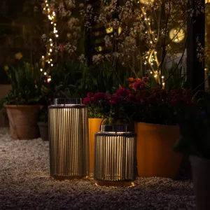 Luna Grey Solar Light Pair