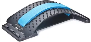 Magic Back Support Back Stretching Device,Back Massager for Bed & Chair & Car,Multi-Level Lumbar Support Stretcher Spinal, Lower and Upper Muscle Pain Relief(Black/Blue)