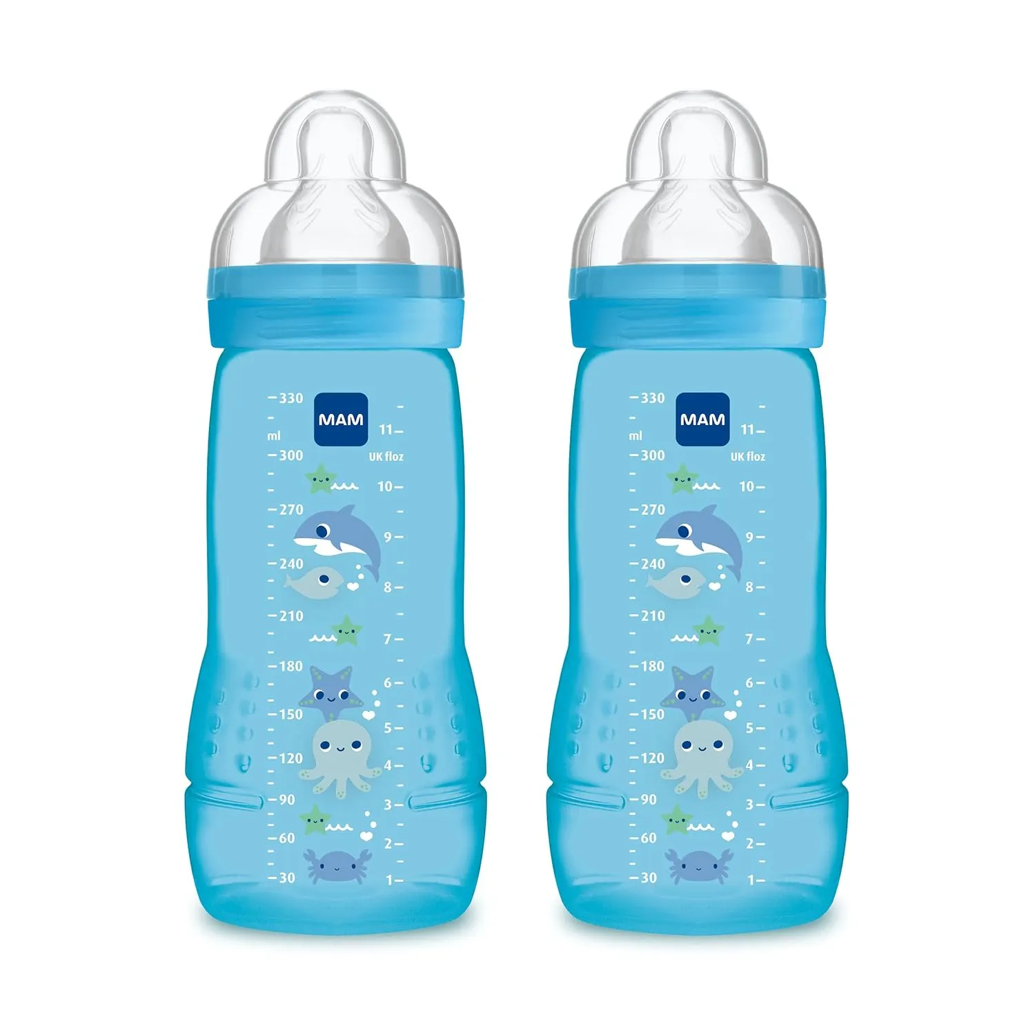 Mam 2 2nd Age 330ml Bottles 6 Months and   - Model: Boy