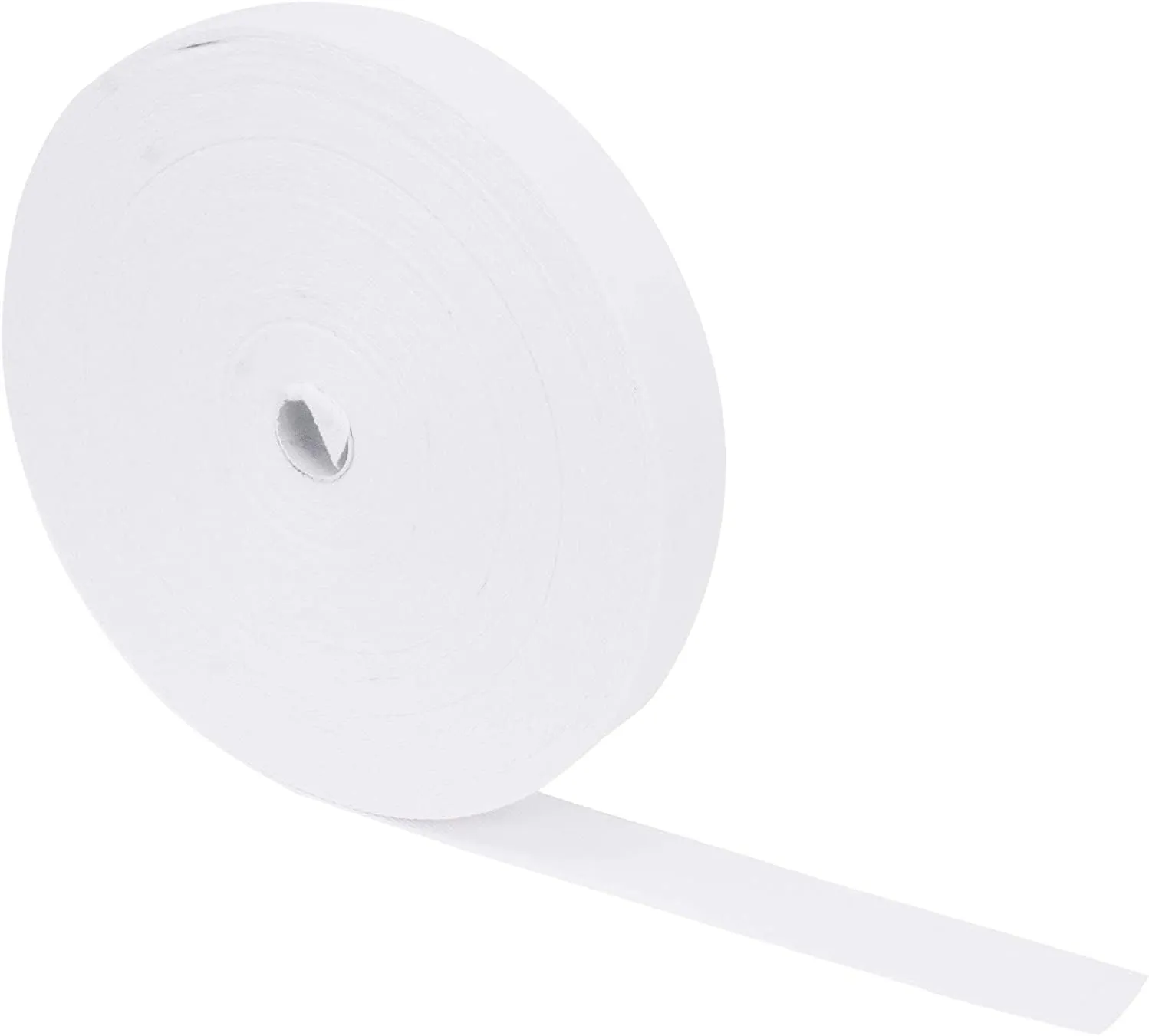 Mandala Crafts White Cotton Twill Tape Ribbon - 1/4 Inch Wide 50 Yards Herringbone Bias Tape for Sewing, Seam Binding, Ribbon Trim, and Natural Cotton Webbing