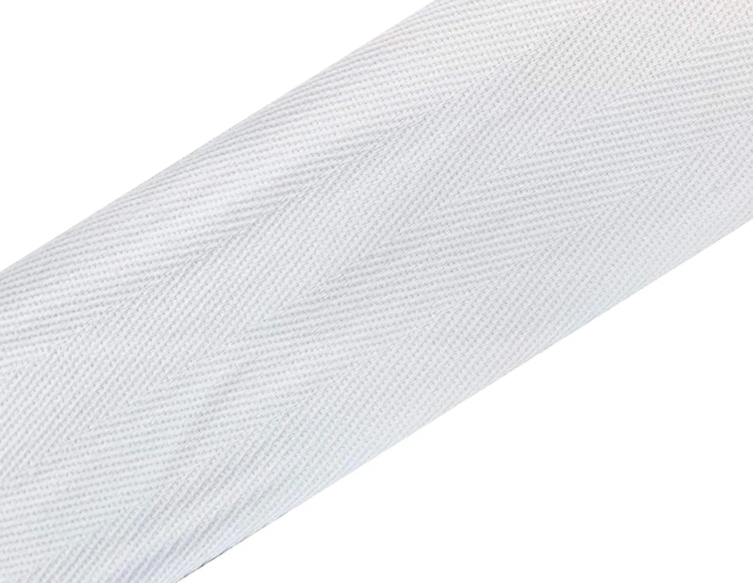 Mandala Crafts White Cotton Twill Tape Ribbon - 1/4 Inch Wide 50 Yards Herringbone Bias Tape for Sewing, Seam Binding, Ribbon Trim, and Natural Cotton Webbing