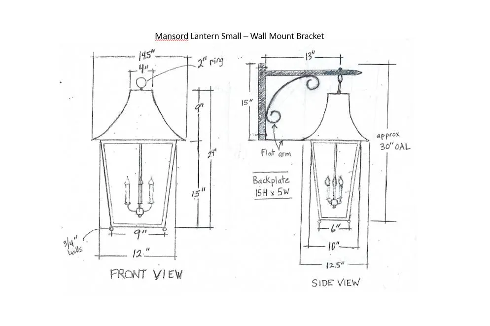 Mansord Lantern - Wall Mount
