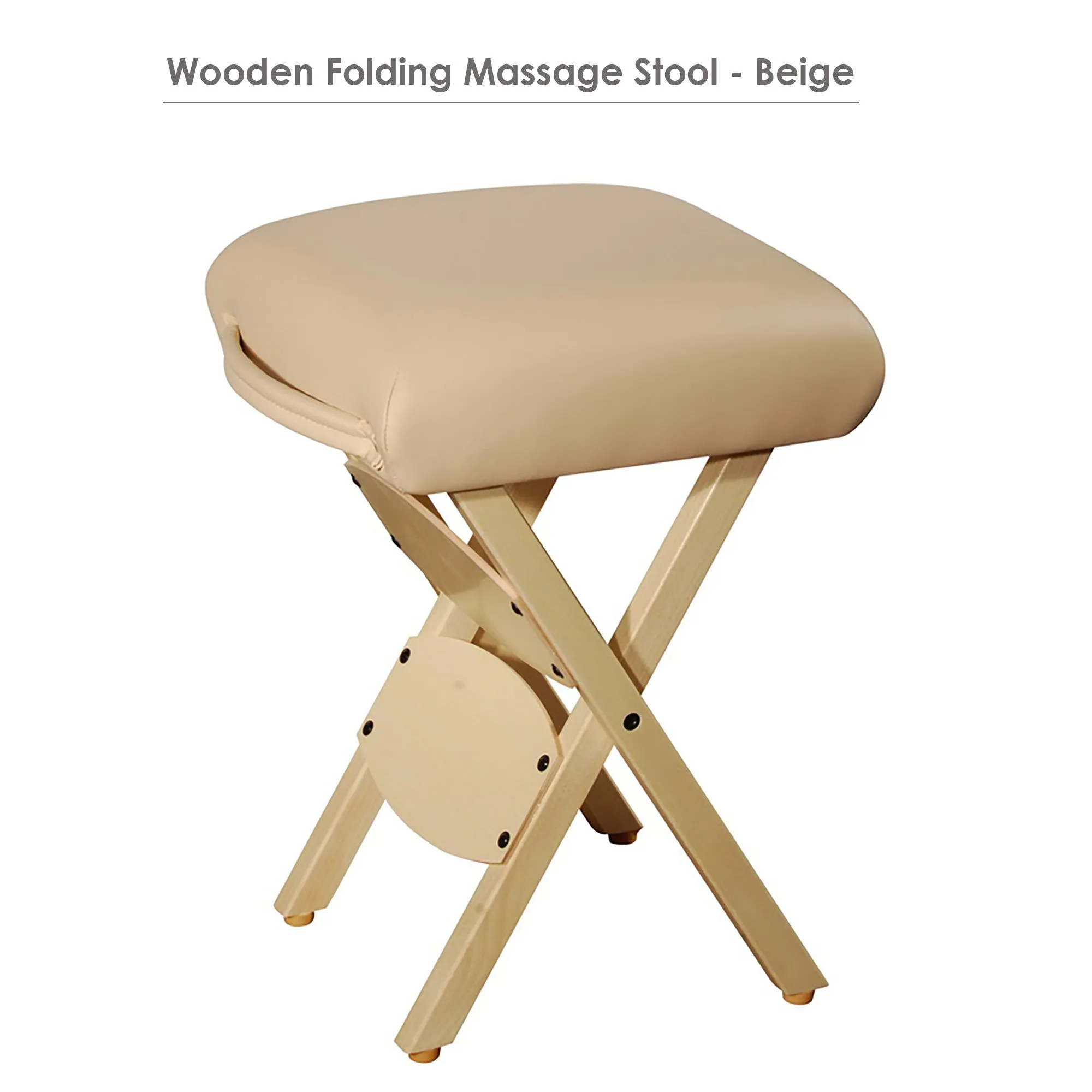 Master Massage Wooden Portable Folding Massage Stool- Lightweight Wood Foldable Tattoo Stool, Royal Blue