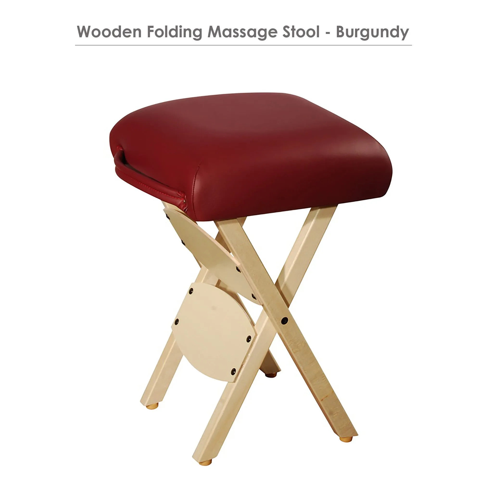 Master Massage Wooden Portable Folding Massage Stool- Lightweight Wood Foldable Tattoo Stool, Royal Blue