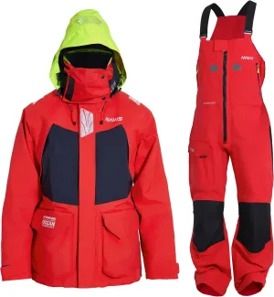 Men's Ocean PRO Sailing Suit-Premium 3-Layer Jacket&Bib Waterproof Windproof for Foul Weather