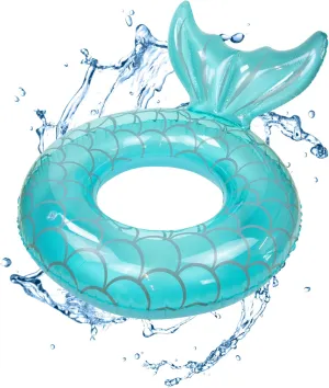 Mermaid Inflatable Adult Pool Float - Mermaid Tail Swimming Tubes, Water Rafts for Beach, Lake, Tanning - Fun Floating Beach Lounger, Water Toys, Pool Floats Adult - 46" Large Blue Tail Chair