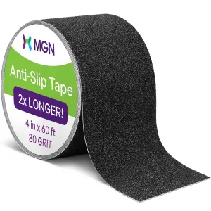 MGN - Value Pack - Heavy Duty Anti Slip Grip Tape - 4" x 60 FT Non-Slip Tape, Indoor & Outdoor Waterproof Stair Treads Non-Slip, Non-Skid Tape for Stair Steps Ramp - Anti Slip Traction Tape Strips