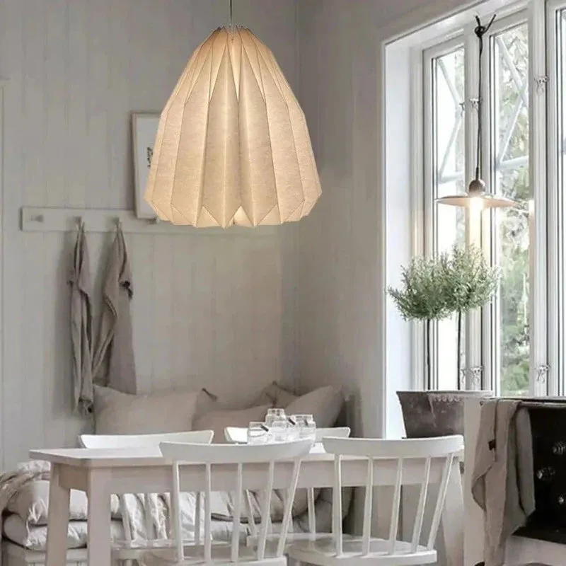 Modern Paper Lantern – Origami Foldable Hanging Lamp for Living Room & Bedroom | Minimalist, Scandinavian Design Light