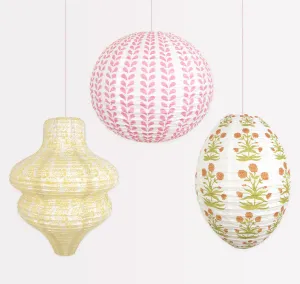 Molly Mahon Hanging Lanterns - Pink & Yellow