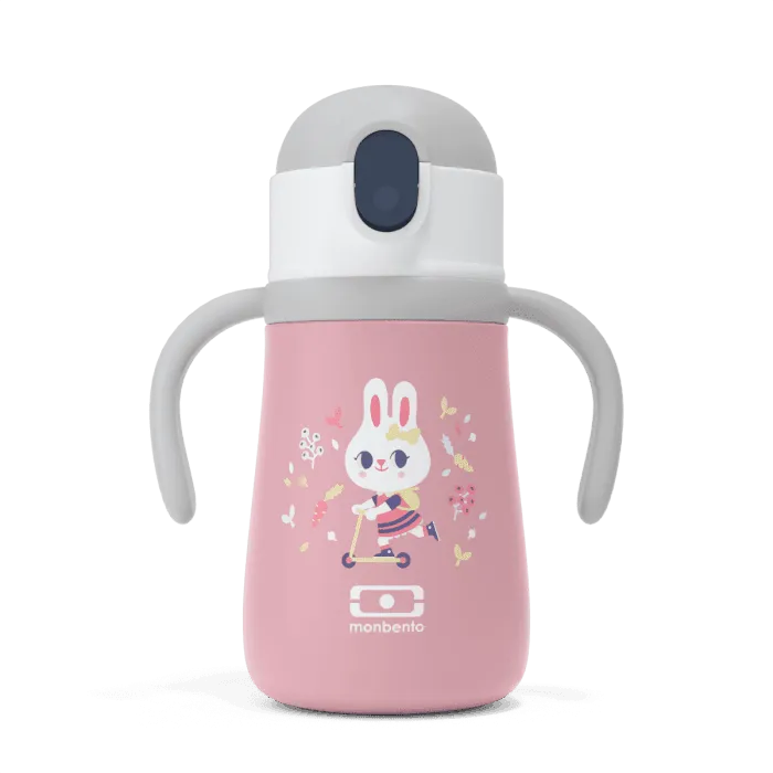 Monbento  MB Stram Insulated Kids Bottle-Pink Bunny