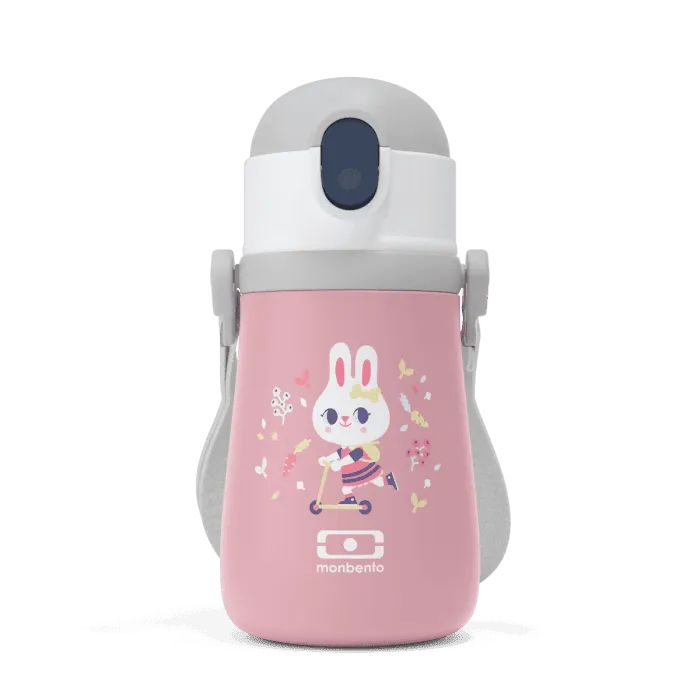 Monbento  MB Stram Insulated Kids Bottle-Pink Bunny
