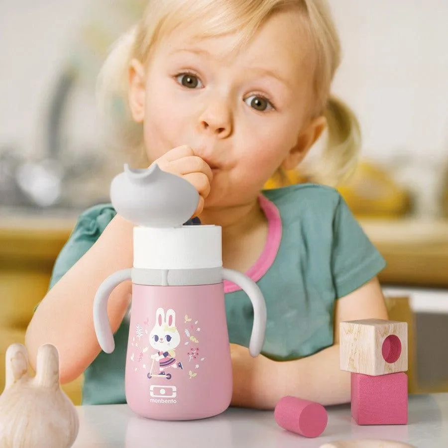 Monbento  MB Stram Insulated Kids Bottle-Pink Bunny