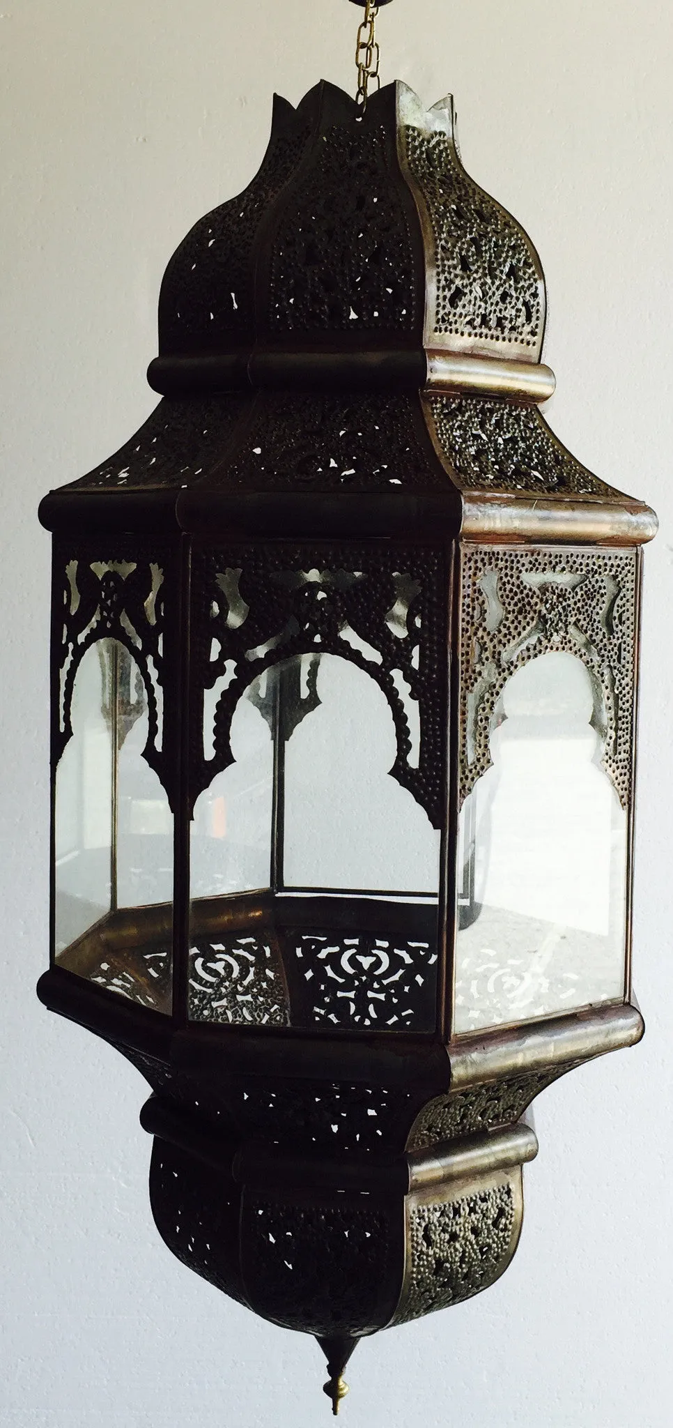 Moorish metal large lantern - handmade Moorish Lighting