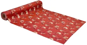 Mopak decor Polyester Solid Fridge Mat & Cover 50045 (Orange)