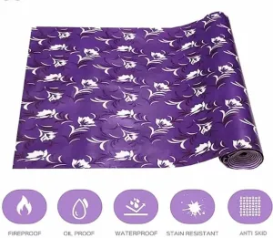 Mopak Decor Polyester Solid Fridge Mat & Cover - (Purple)