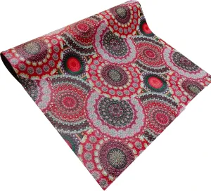 Mopak decor Polyester Solid Fridge Mat & Cover (Red)